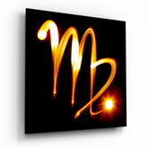Horoscopes - Virgo Glass Wall Art.